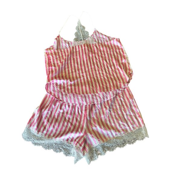 Victoria Secrets Women's Pink & White Jammies Shorts Set - Picture 2 of 8
